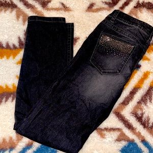 🌟Beaded pocket denim jeans